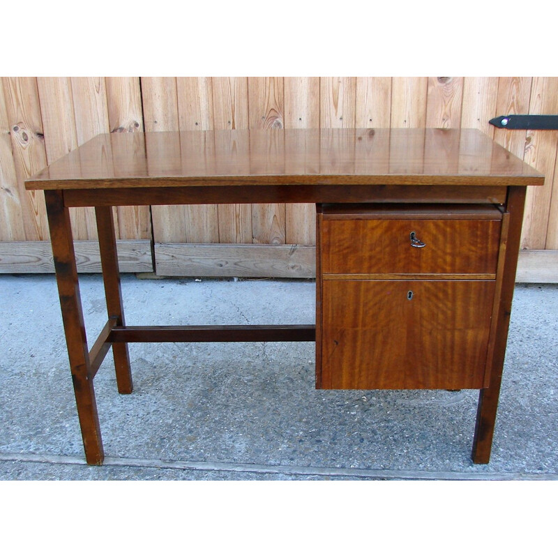 Mid century wood desk, Poland 1960s