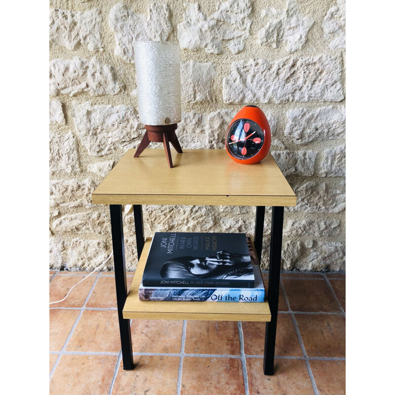 Vintage metal and formica night stand, 1960-1970