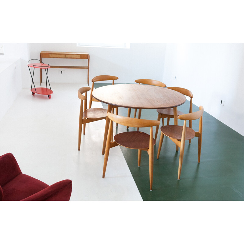 Fritz Hansen Danish dining set, Hans WEGNER - 1950s