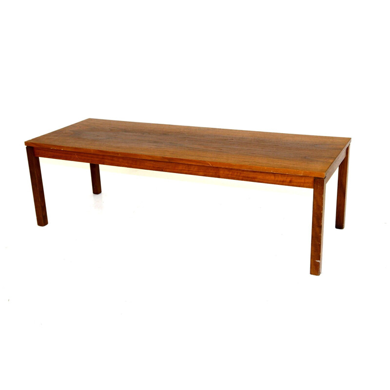 Vintage minimalist bench in walnut, Sweden 1960