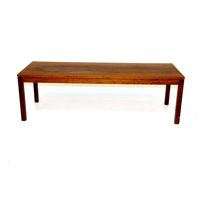 Vintage minimalist bench in walnut, Sweden 1960