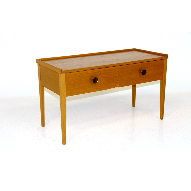 Vintage oakwood console, Sweden 1960