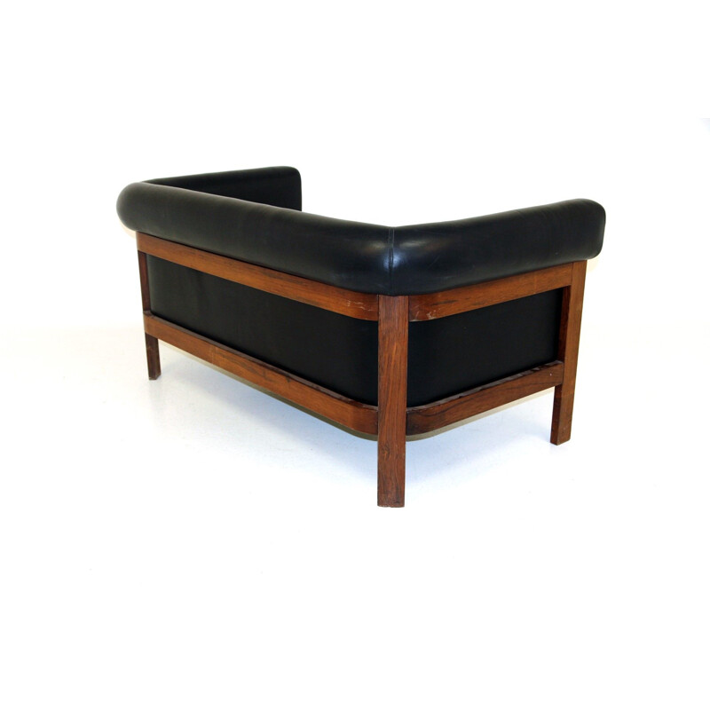 Vintage leather sofa by Börge Lindau & Bo Lindekrantz for Haglund & Söner ab, 1960