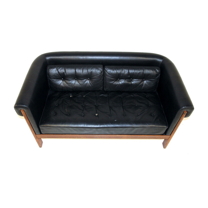 Vintage leather sofa by Börge Lindau & Bo Lindekrantz for Haglund & Söner ab, 1960