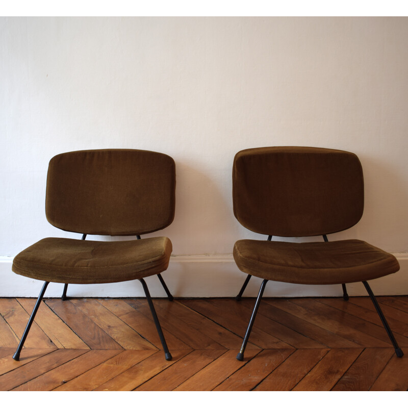 Pair of CM 190 easy chairs CM 190, Pierre PAULIN - 1950