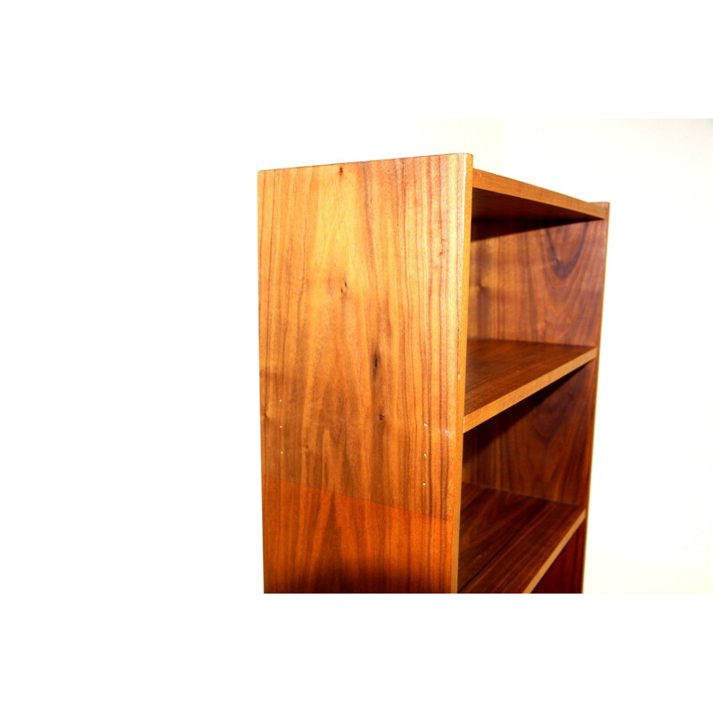 Vintage walnut bookcase, Sweden 1960