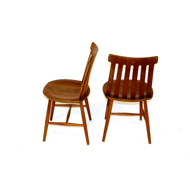 Paire de chaises vintage par Jan Hallberg pour Tallåsen, Suède 1960