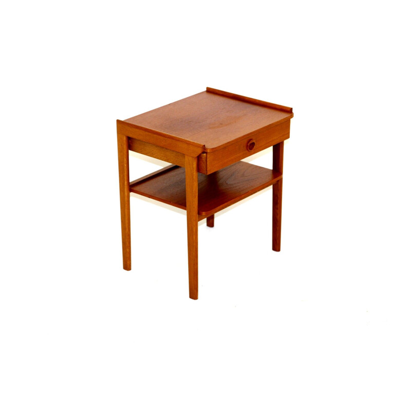 Vintage teak and oakwood night stand, Sweden 1960