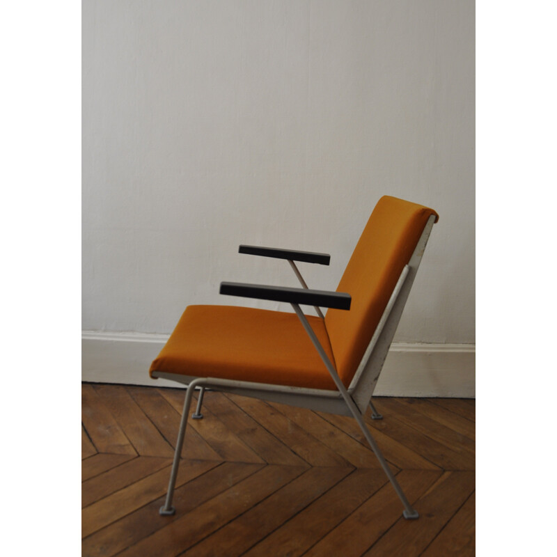 Ahrend de Cirkel armchair in orange fabric, Wim RIETVELD - 1950s