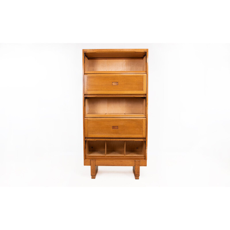 Mid century oakwood filing chest of drawers by Staverton for RAF, 1960s
