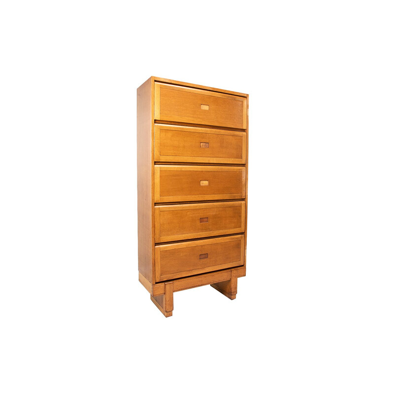 Mid century oakwood filing chest of drawers by Staverton for RAF, 1960s