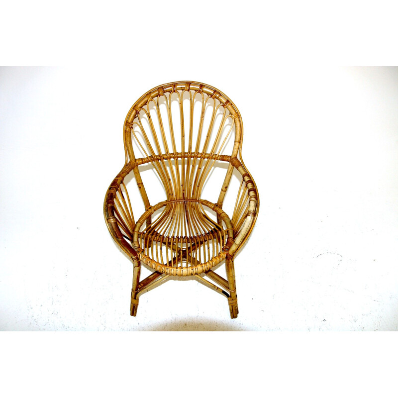 Vintage rattan armchair, Sweden 1960