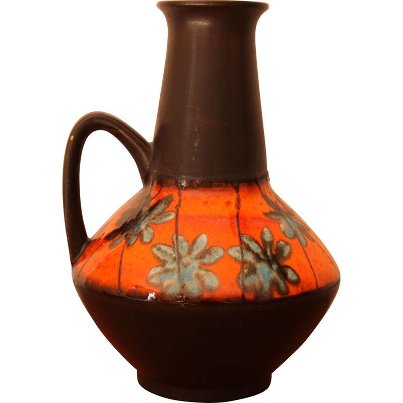 Vintage Henkelvase aus Wickelkeramik, Deutschland