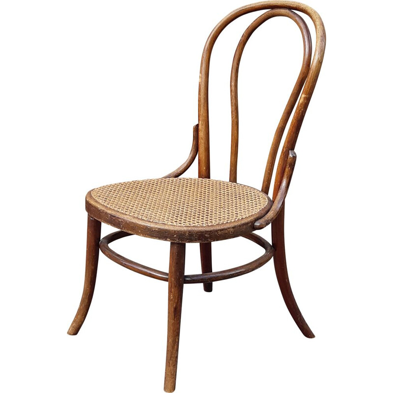 Vintage Fischel bistro cane chair