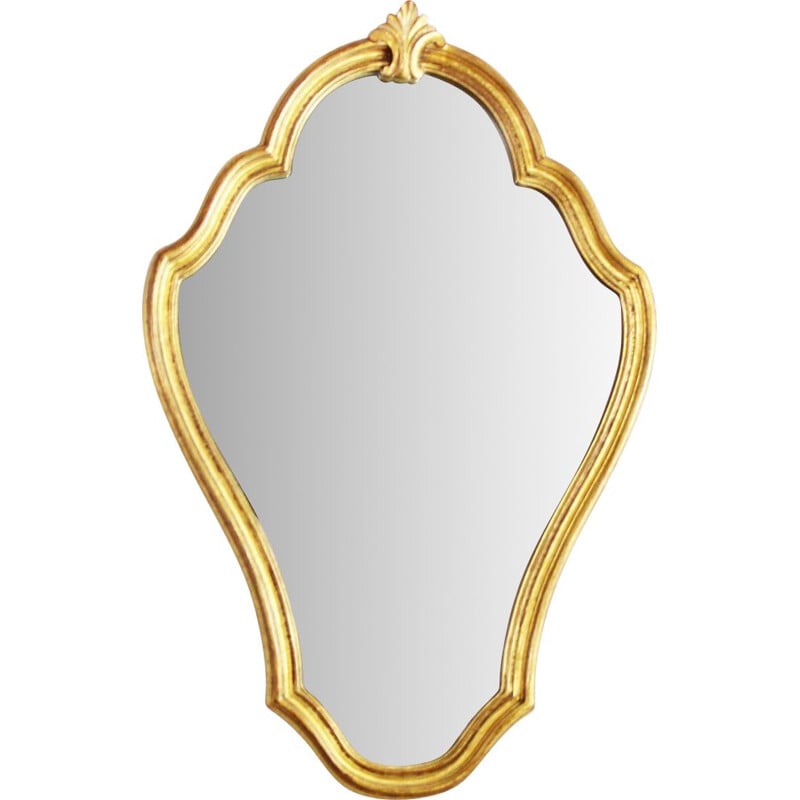 Vintage Louis XV style mirror with console, 1970