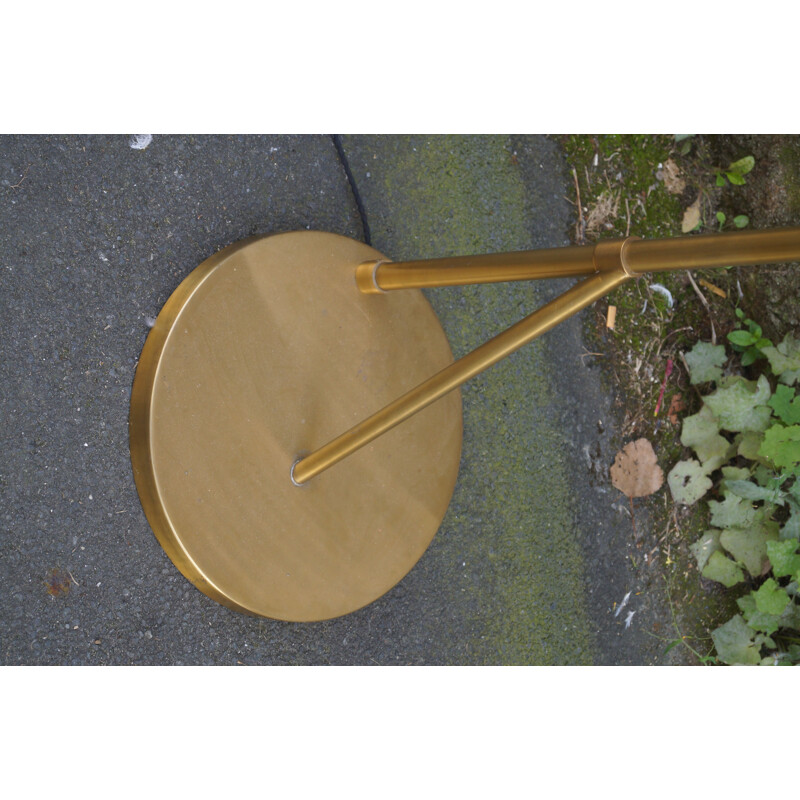 Pair of vintage brass adjustable floor lamps