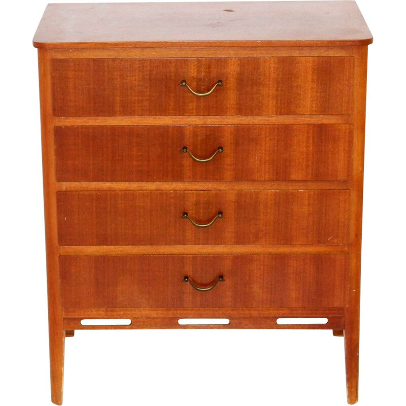 Vintage mahogany chest of drawers, Sweden 1950