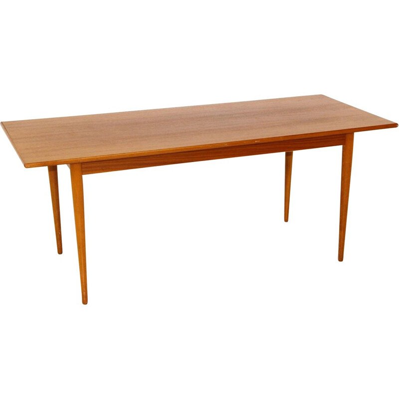 Vintage rectangular teak coffee table, Sweden 1960