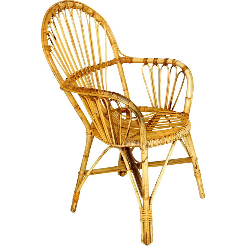 Vintage rattan armchair, Sweden 1960