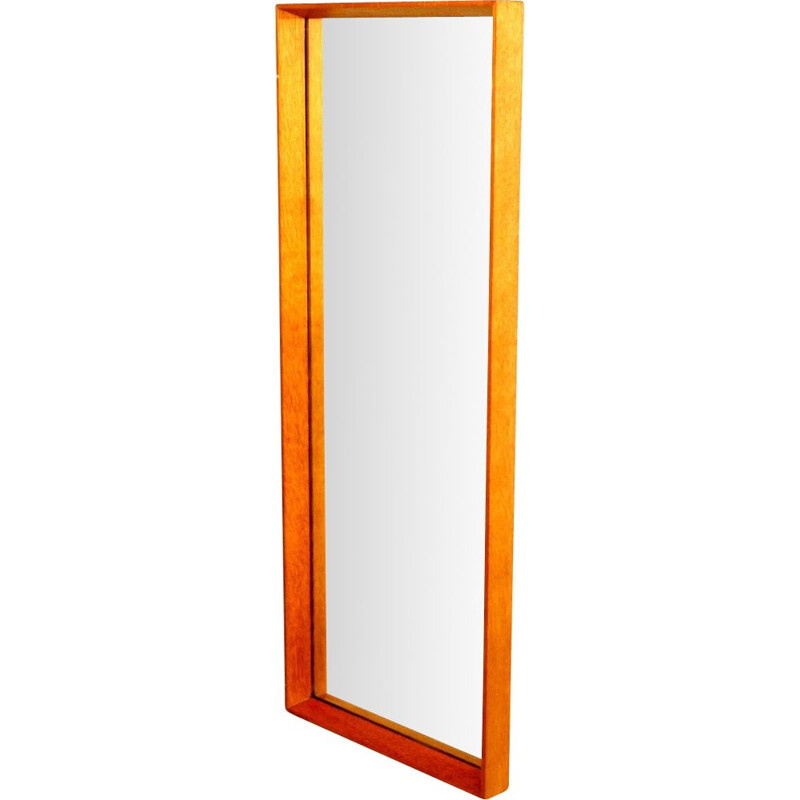 Vintage solid oakwood mirror by Fröseke, Sweden 1960