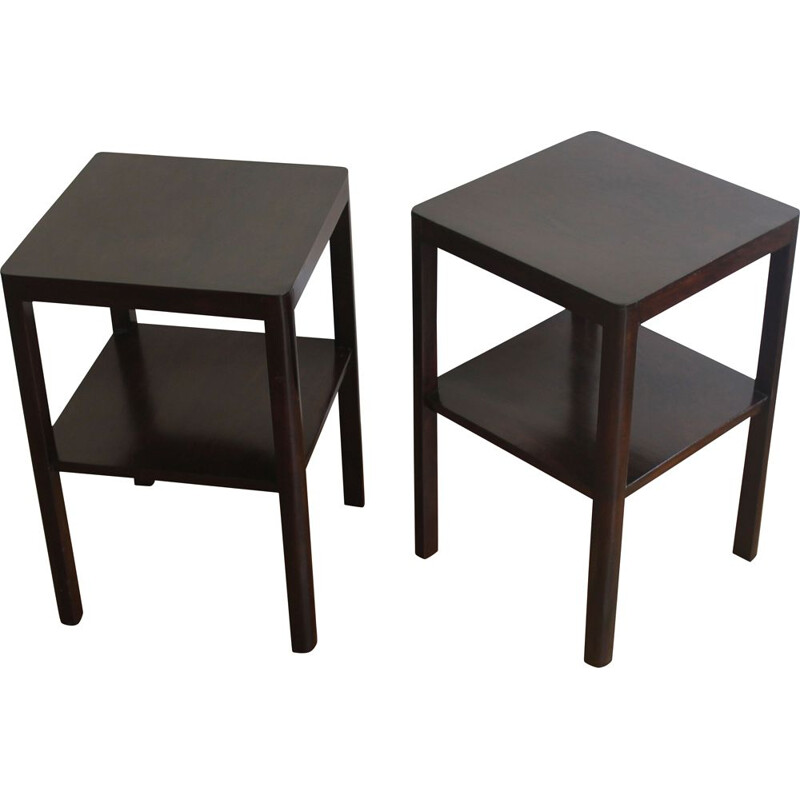 Pair of vintage side tables by Thonet, Czechoslovakia 1930s