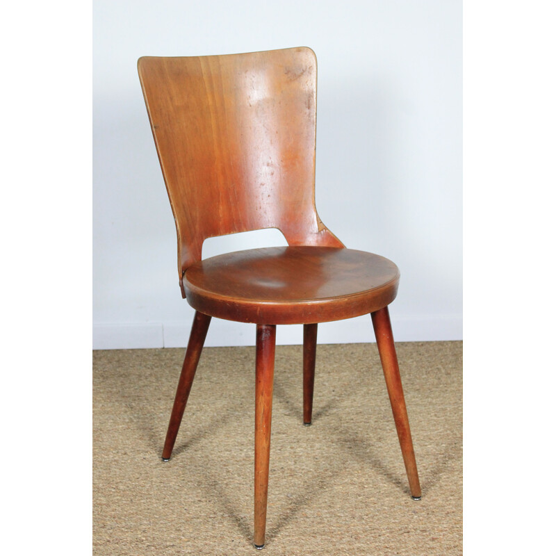 Paire de chaises vintage Baumann Dove en hêtre, 1970
