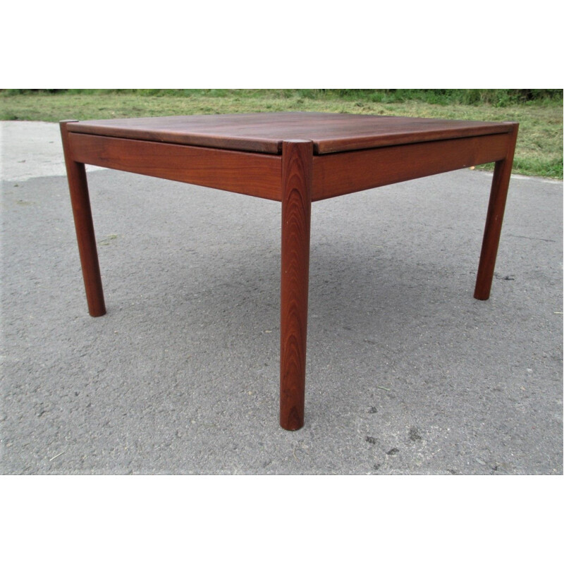 Vintage coffee table in solid teak for Magnus Olesen, Denmark 1960