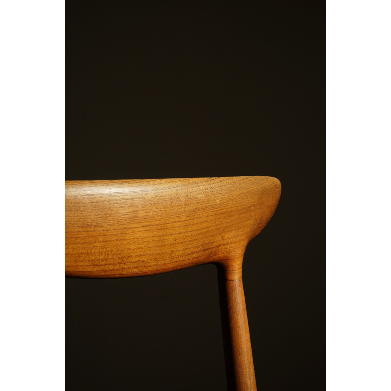 Set of 4 Danish mid century teak dining chairs by Harry Østergaard, 1960s