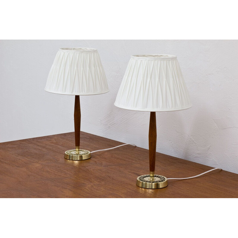 Pair of Swedish vintage table lamps by Hans Bergström for ASEA, 1950s
