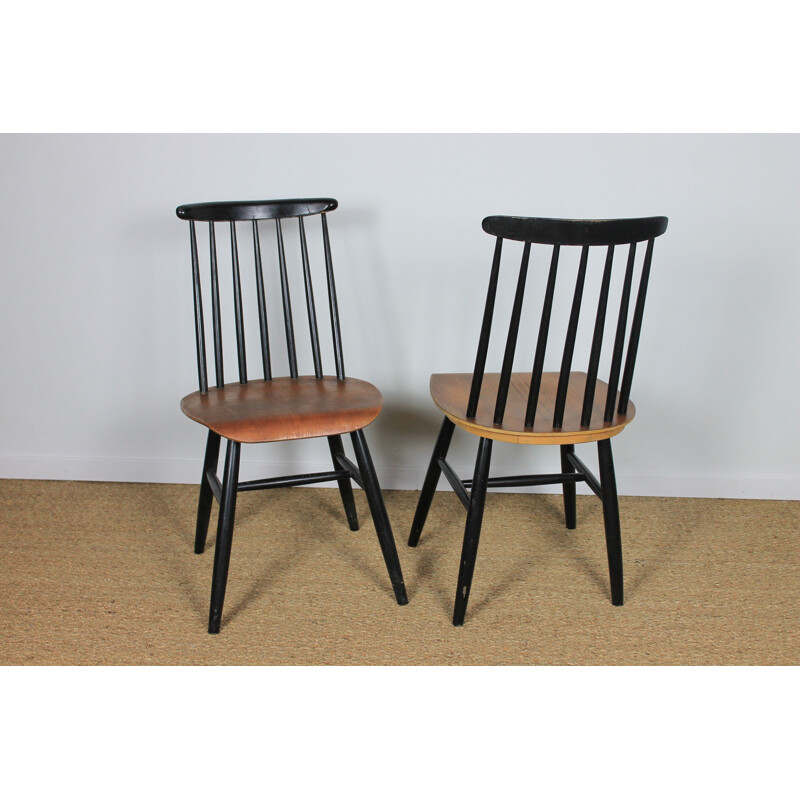 Set of 4 vintage Fanett chairs by Ilmari Tapiovaara, Finland 1960