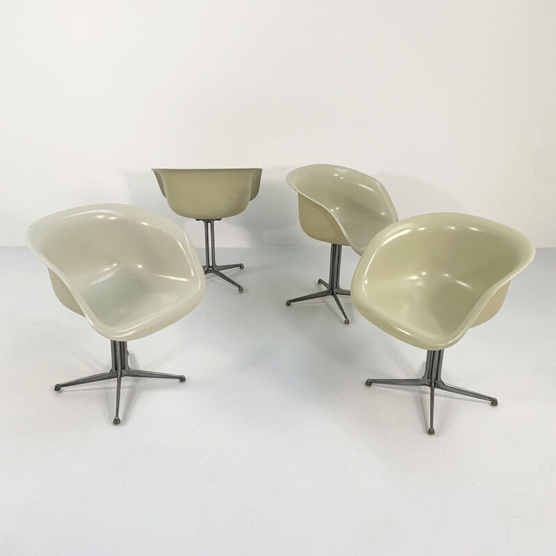 Ensemble de 4 fauteuils vintage La Fonda de Charles & Ray Eames pour Herman Miller, 1960