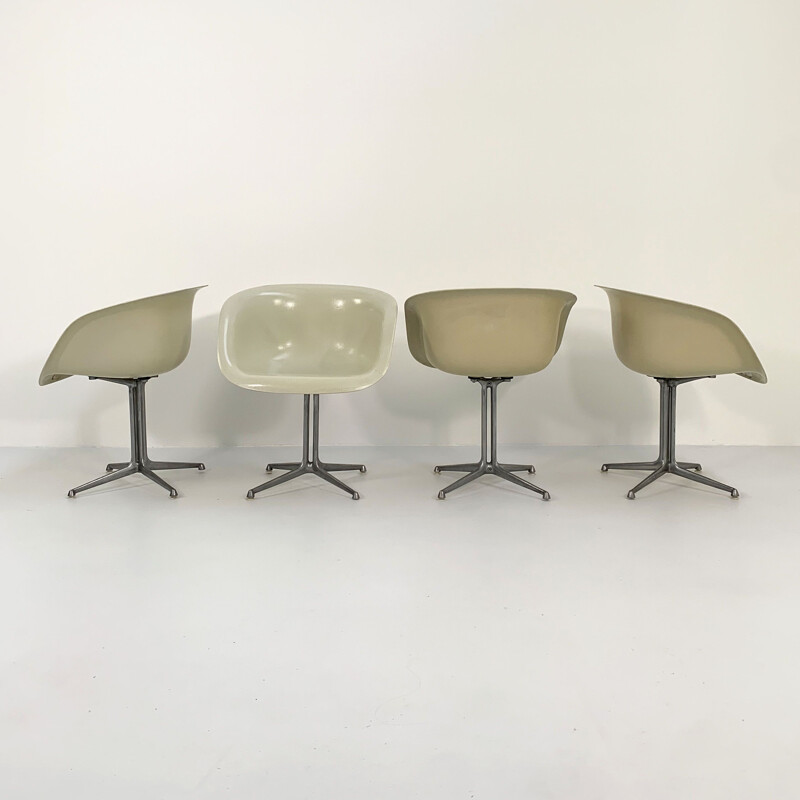 Ensemble de 4 fauteuils vintage La Fonda de Charles & Ray Eames pour Herman Miller, 1960