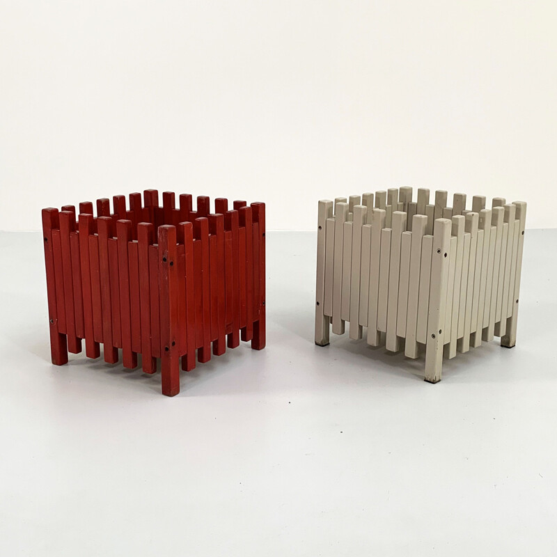 Pair of vintage planters by Ettore Sottsass for Poltronova, 1960s