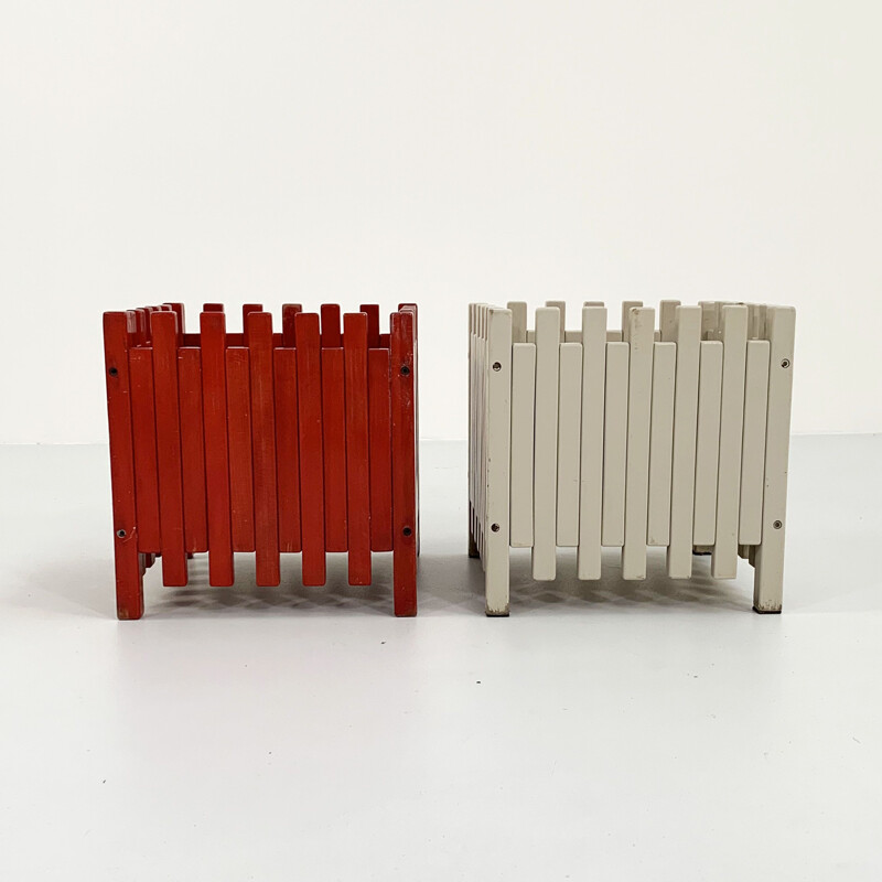 Pair of vintage planters by Ettore Sottsass for Poltronova, 1960s