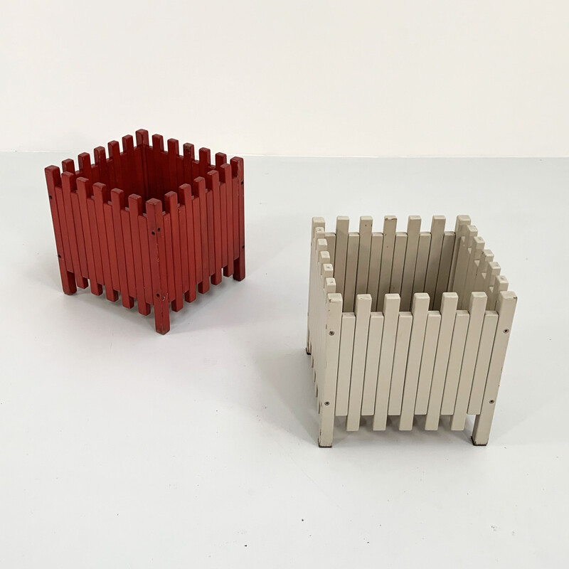 Pair of vintage planters by Ettore Sottsass for Poltronova, 1960s