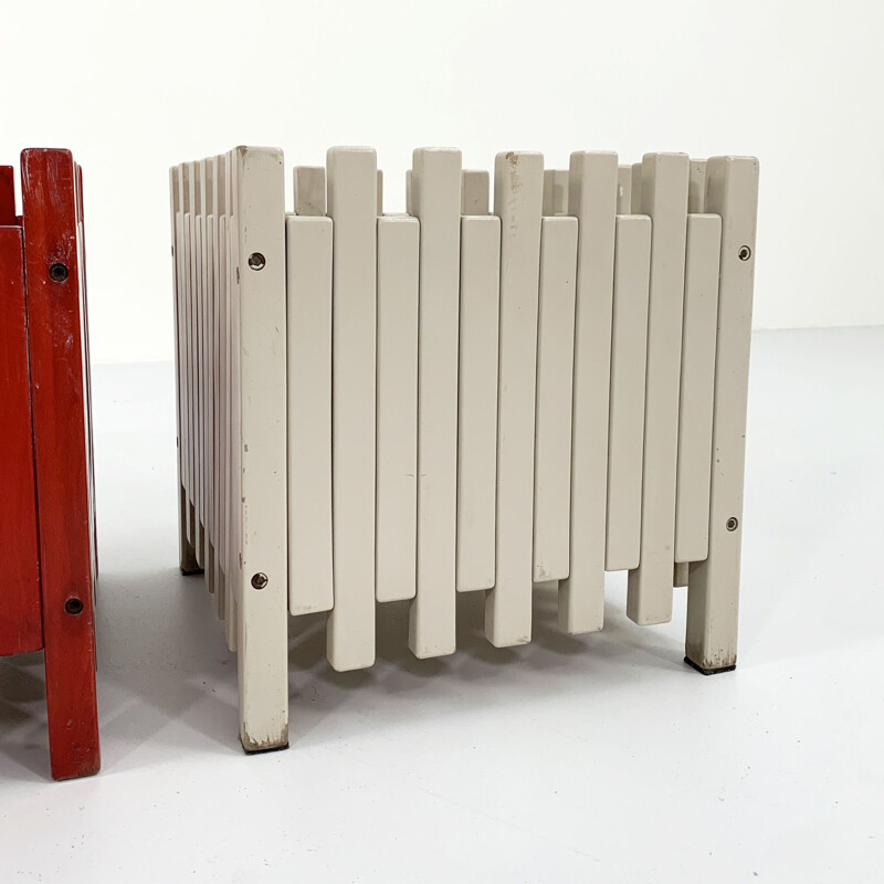Pair of vintage planters by Ettore Sottsass for Poltronova, 1960s