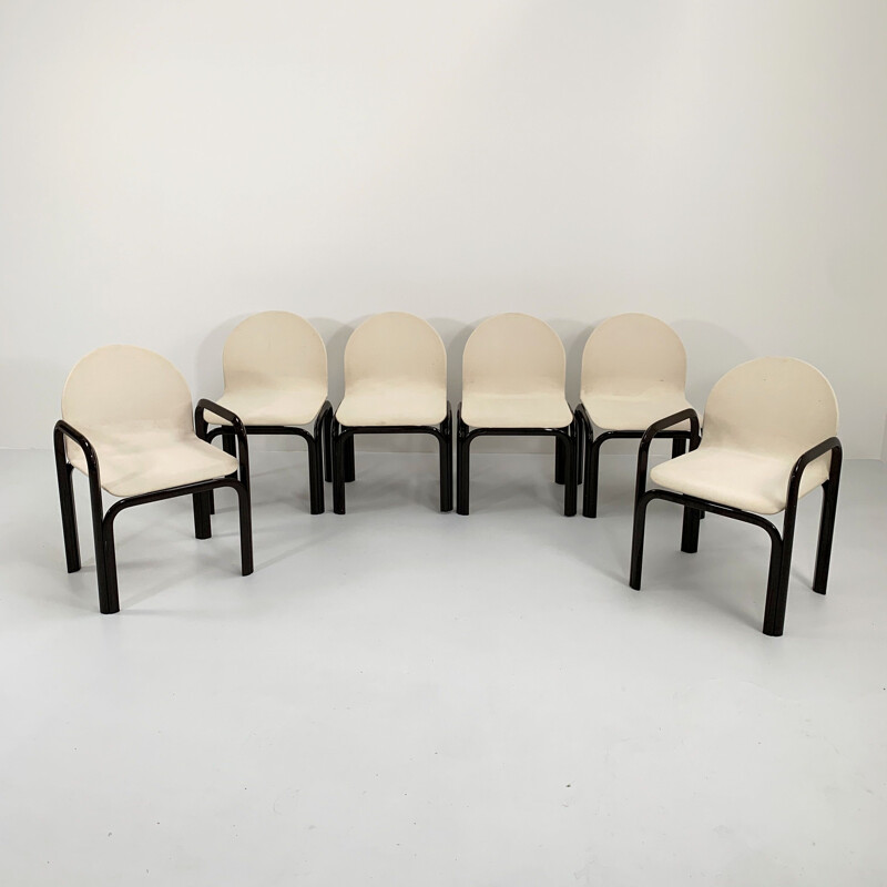 Set of 6 vintage Orsay armchairs by Gae Aulenti for Knoll, 1970s