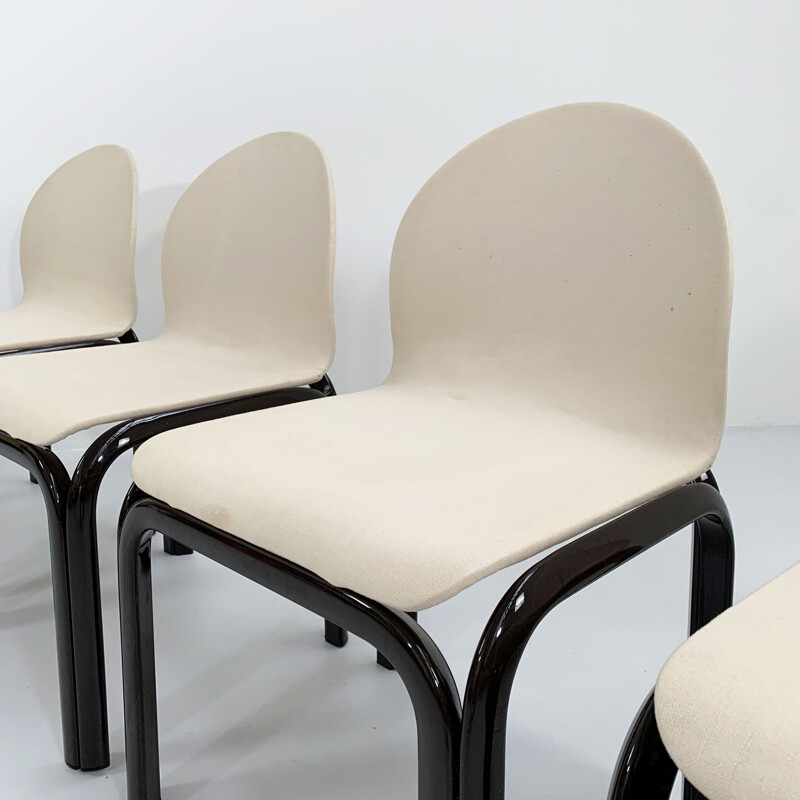 Set of 6 vintage Orsay armchairs by Gae Aulenti for Knoll, 1970s