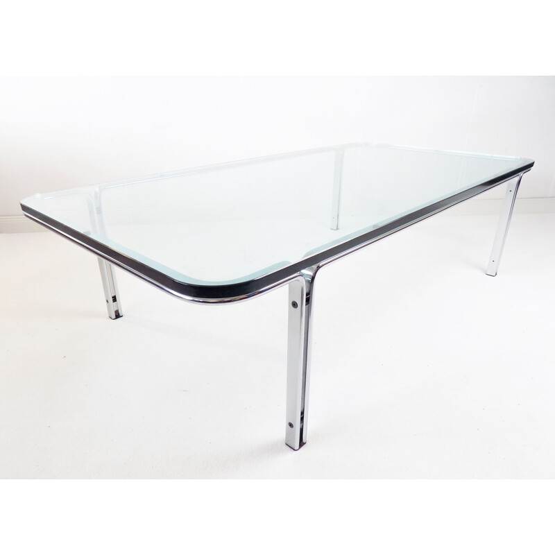 Mid century T112 glass coffee table by Horst Brüning for Kill International, 1960s