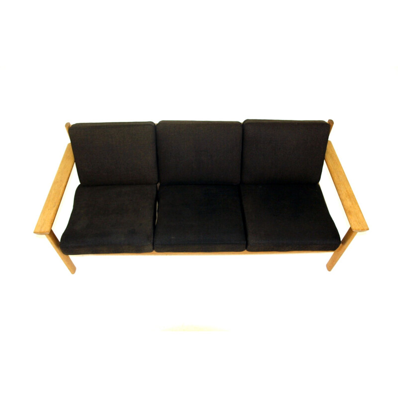 Vintage 3-Sitzer-Sofa aus Eiche, Schweden 1960