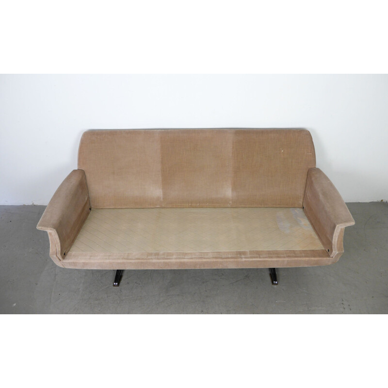 Mid century beige 3-seater sofa, Germany 1960s