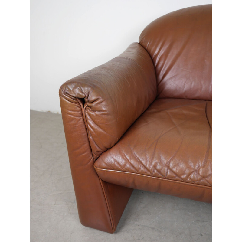 Pair of vintage Octanova leather armchairs by Peter Maly for Cor, Germany 1980s