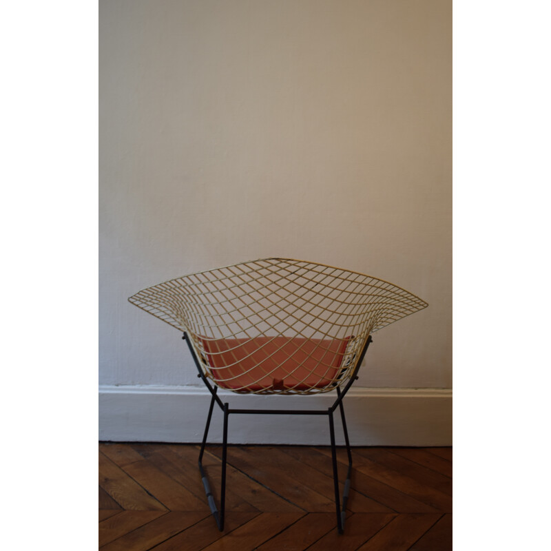 "Diamant" Knoll armchair in steel, Harry BERTOIA - 1970s