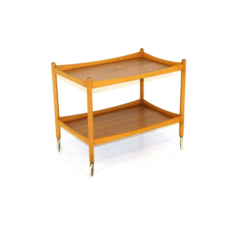 Vintage oak and beech cart by Poul m Volthe for Gemla Diö, 1960