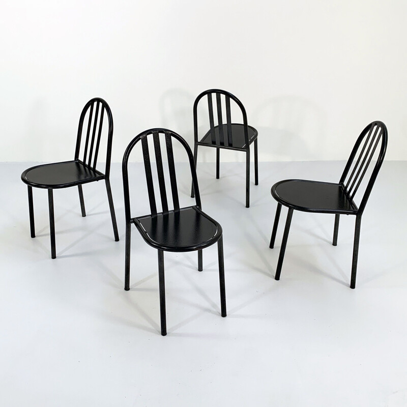 Ensemble de 4 chaises vintage no.222 de Robert Mallet-Stevens, 1970