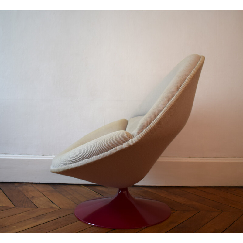 F553 Artifort armchair in beige fabric, Pierre PAULIN - 1960s