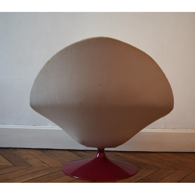 F553 Artifort armchair in beige fabric, Pierre PAULIN - 1960s