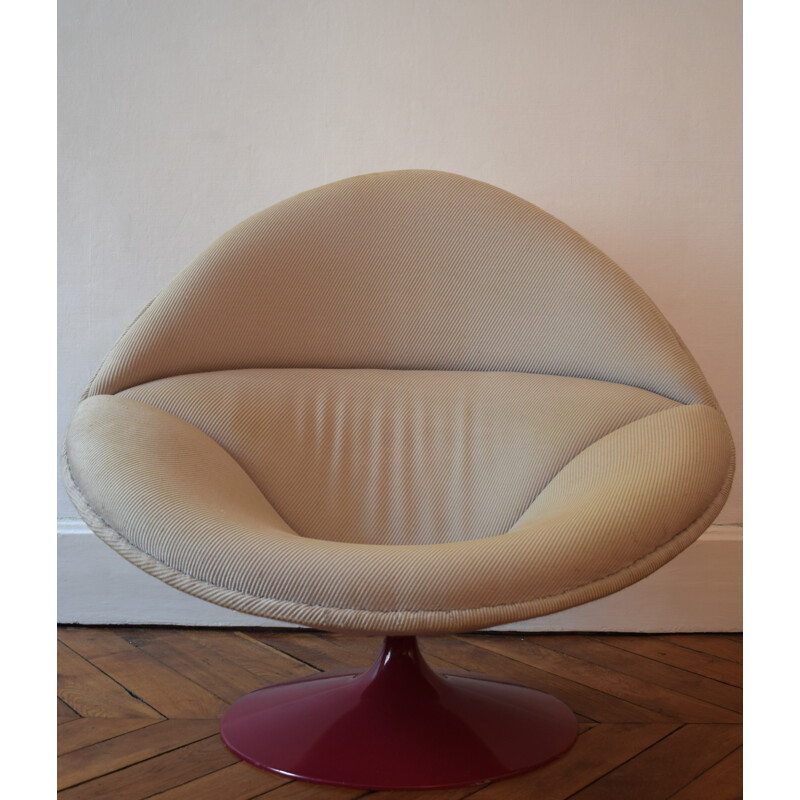 F553 Artifort armchair in beige fabric, Pierre PAULIN - 1960s