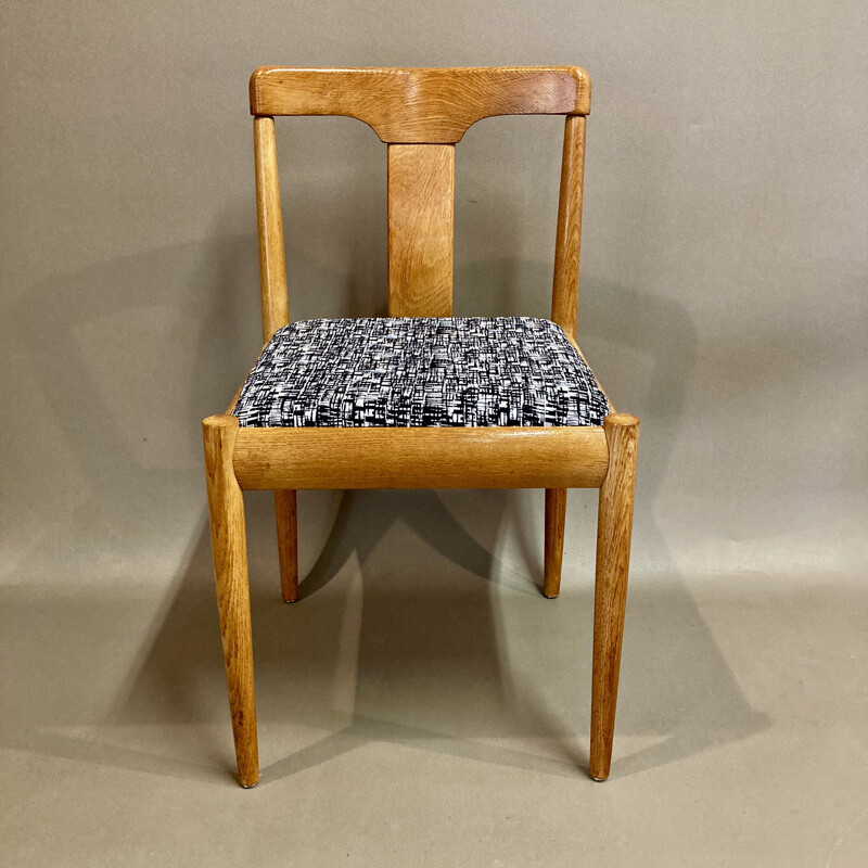 Set of 4 Scandinavian vintage oakwood chairs, 1950