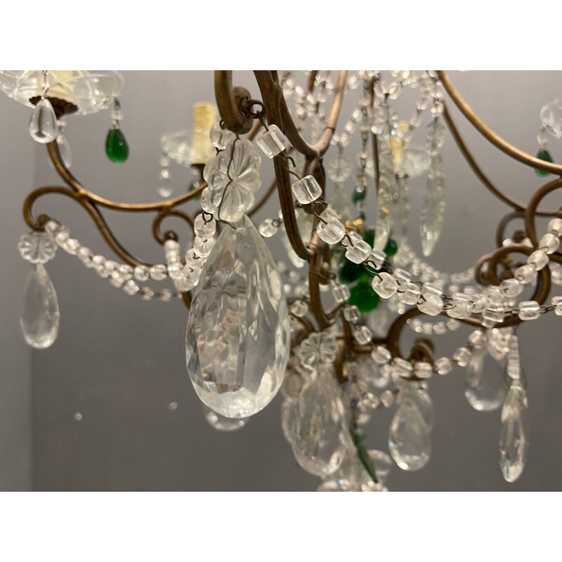 Lámpara vintage de cristal de Murano con frutas, Italia